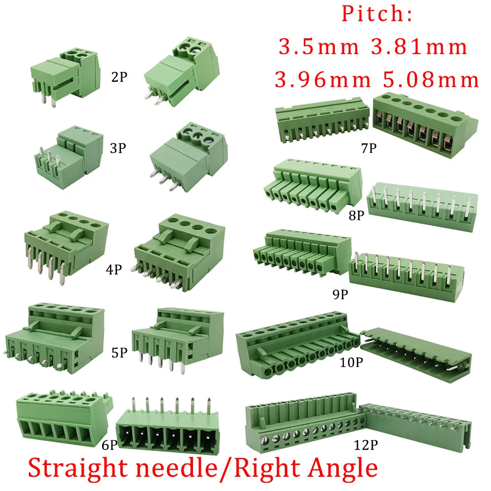 5 пар 15EDG KF2EDG 3 мм 81 96 08 PCB винтовая Клеммная колодка 2-12Pin штекер гнездовой разъем