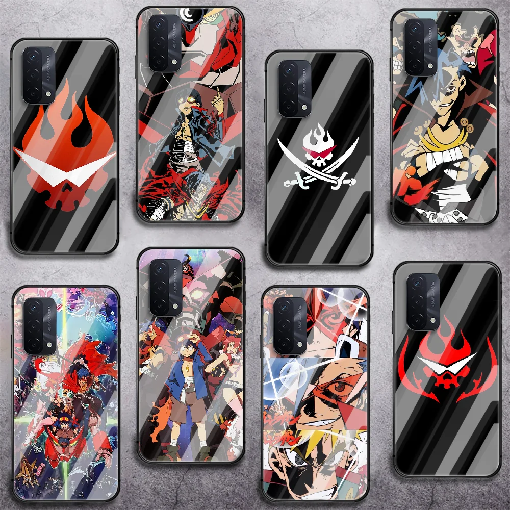 

Gurren Laggan Anime Phone Tempered Glass Case Cover For oppo realme find reno a c x3 gt 53 5 6 7 11 Pro 5g Pretty Trend Soft