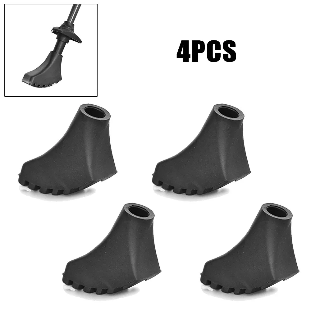 

4 Reinforced Rubber Tip End Cap Hammers Trekking Pole Hiking Walking Stick Cane For 12mm Inner Stick Tip Trekking Pole Protector