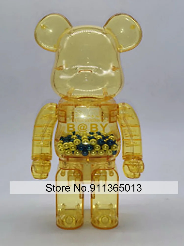 

Bearbricklys 28cm 400% Bear&bricklys Toy Transparent B@By Blocks Bear Toy Action Toy Figures Garage Kits Dolls Kids Toys