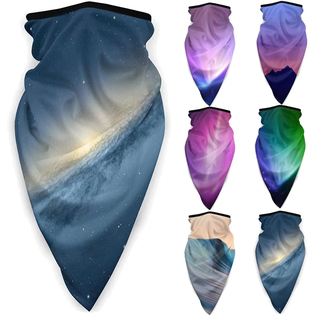 

Unisex Outdoor Headband Scarf Neck Windproof Sun Protection Bandana Windproof Sandproof Multicolor Abstract Printed Face Scarf