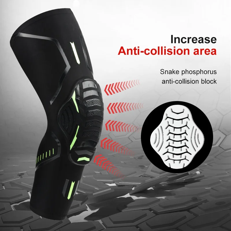 

1Pcs Compression Knee Sleeve Wrap Absorb Sweat Basketball Knee Pad Shockproof Long Leg Sleeves Knee Brace Sports Knee Guard LM