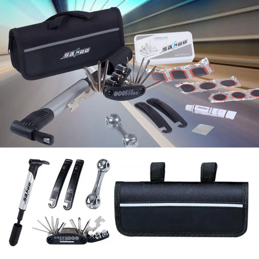 

Bicycle Repair Tools Kit Bike Accessories Multi Tool Set With Pump Tire Patch Portable Mountain Road Bike MTB Tire Auto Tool Set