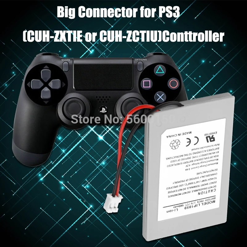 1 шт./лот 3 7 v 1800mAh батарея + USB зарядный кабель для Sony PlayStation3 PS3 беспроводной