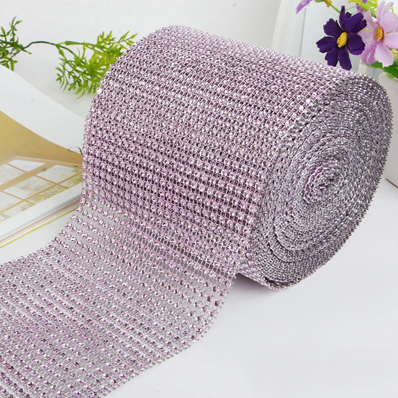 Сетка рулон с алмазами акриловые ленты хрустальные блестящие свадебные вечерние