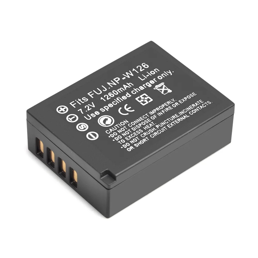 1260mAh 7 2 V NP W126 литий ионная аккумуляторная батарея камера Аккумулятор для