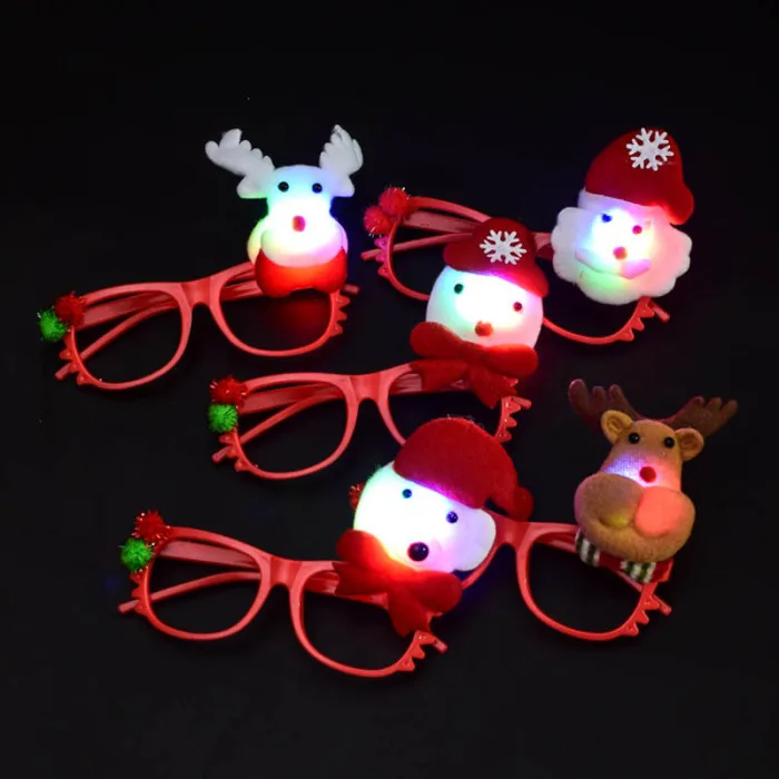 Economical Christmas Headband Light Up Hat Glasses Pen Brooch Accessories Decoration For Party Holiday ds99