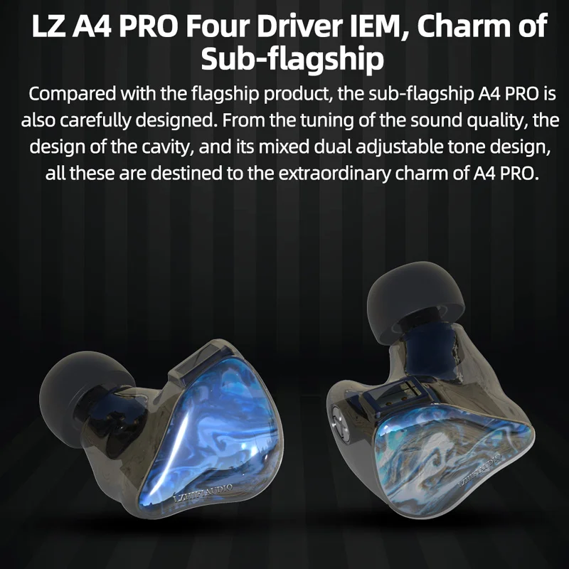 LZ A4 PRO In Ear HiFi Earphone 1 CNT Diaphragm DD + 3 Knowles BA Resin Headset Replaceable Filter And Cavity Tuning Hole IEM | Электроника