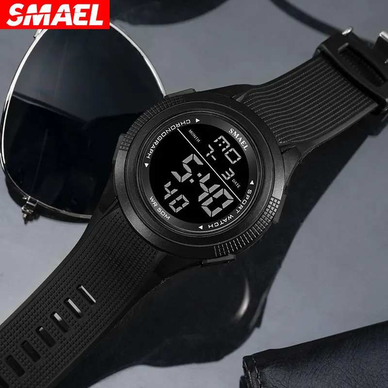 

Smael New Sports Electronic Watch Multi-Functional Waterproof Trend Digital Display Timing Watch for Male and Female Students