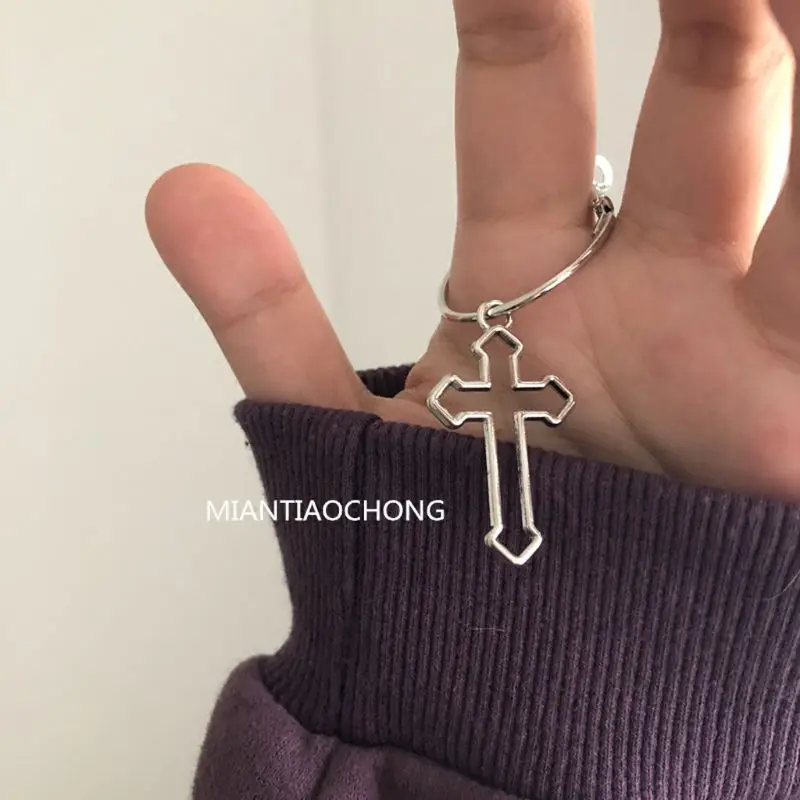 Женские серьги полые подвеска в форме Креста Harajuku металлические геометрические