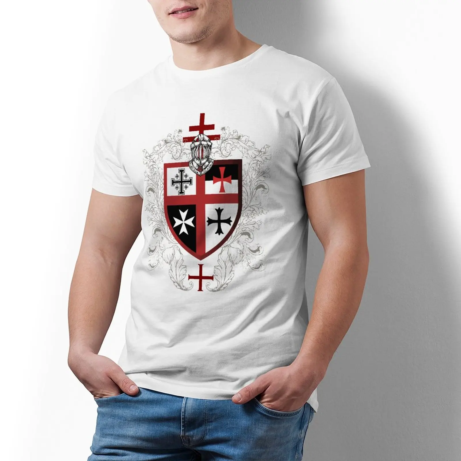 

Мужская футболка Templar, милая футболка из 100 хлопка с короткими рукавами, Пляжная футболка с графическим рисунком