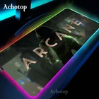 Игровой коврик для мыши Arcane RGB Лига Легенд, игровые аксессуары со светодиодной подсветкой, Настольный коврик для компьютера