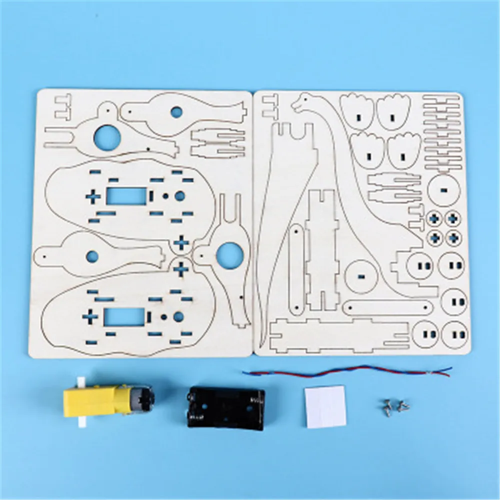 Новый деревянный Собранный динозавр Электрический Брахиозавр для ползания