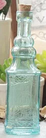 Blue S size Маленькая винтажная резная стеклянная ваза башня ваза для дома украшения реквизит для фотосессии винтажная стеклянная бутылка зеленое растение стеклянные цветочные вазы - Цвет: Blue S size