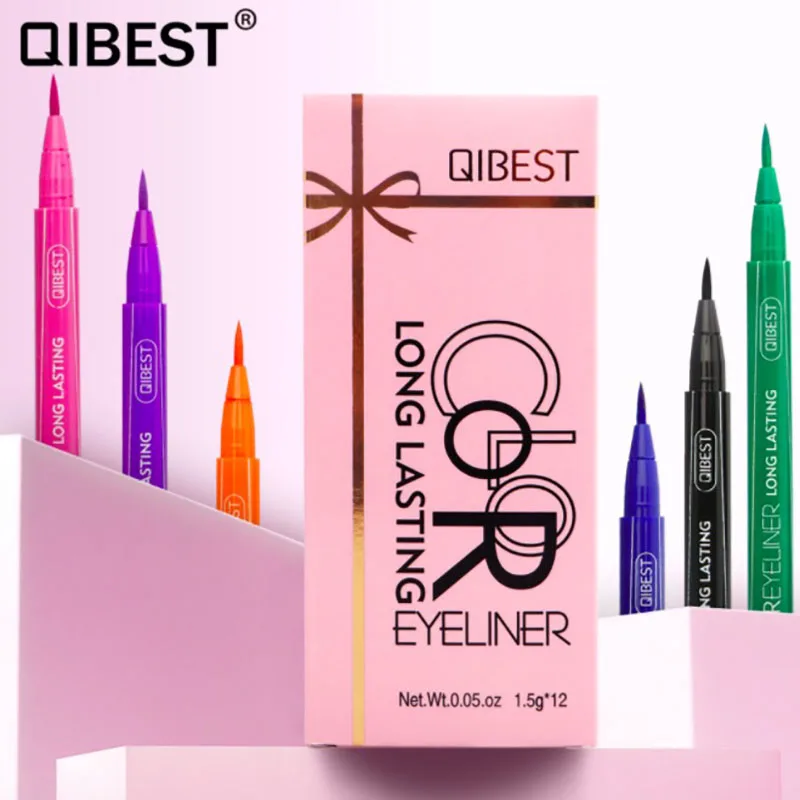 

12 color matte eyeliner liquid pencil brown waterproof set crayon yeux delineador colorido cosmticos maquillajes para mujer