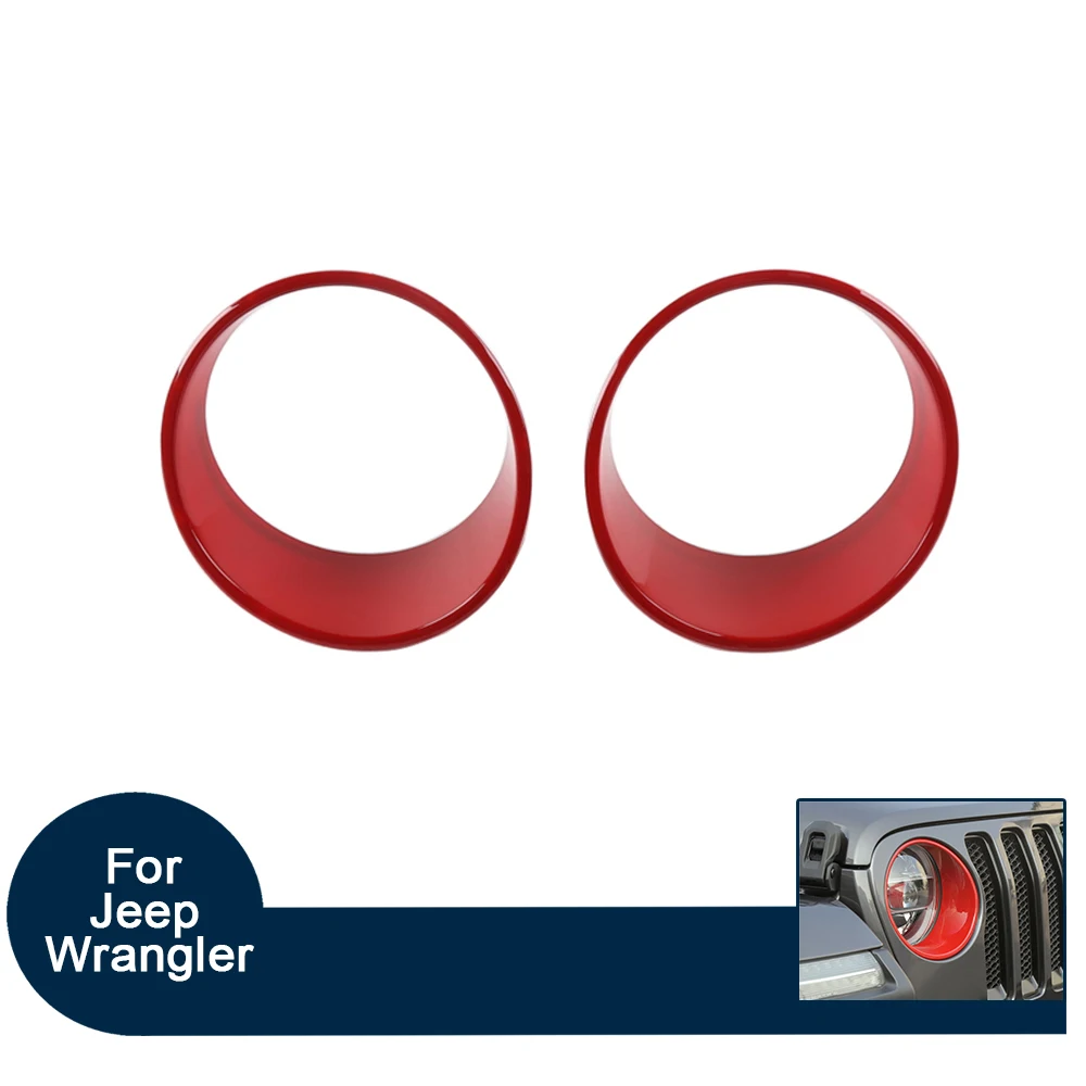 Передний светильник ободок наклейка Стикеры головной Накладка для Jeep Wrangler JL 2018