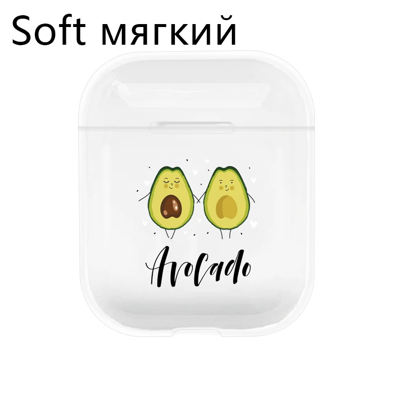 I200551 soft Мягкий чехол для Apple airpods, чехол, лето, фрукты, авокадо, беспроводной, Bluetooth, чехол для наушников Airpods, защитный чехол для наушников - Цвет: I200551 soft