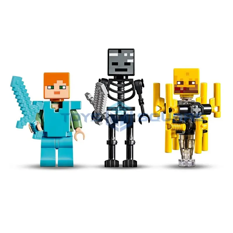 

The Blaze Bridge Model Building Blocks With My World Action Figures Bricks Set Gifts Educational Toys For Children