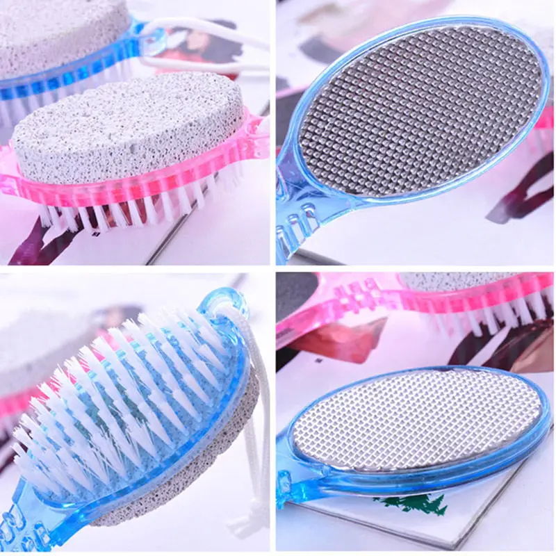 

Promotion! 1 Pcs 4in1 Foot Pumice Stone Dead Skin Remover Brush Pedicure Grinding Tool Foot Care Tool