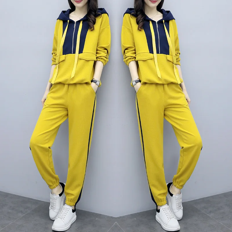 

Fall 2020 New Women's sportswear Leisure Trousers Two-piece Suit