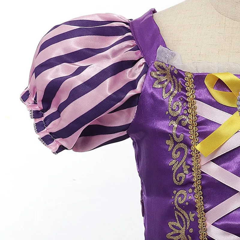 Рождественское платье принцессы Рапунцель для девочек младенцев летние