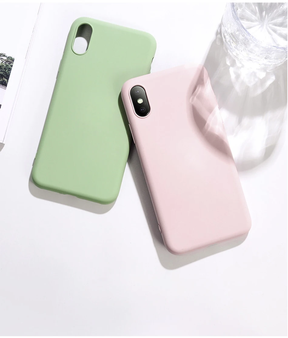 Однотонный силиконовый чехол для iPhone 6, 6s plus, 6, 6s, 7 plus, 8 plus, 7, 8, чехол для Apple, Xs Max, Xr, X, XS, чехол для телефона