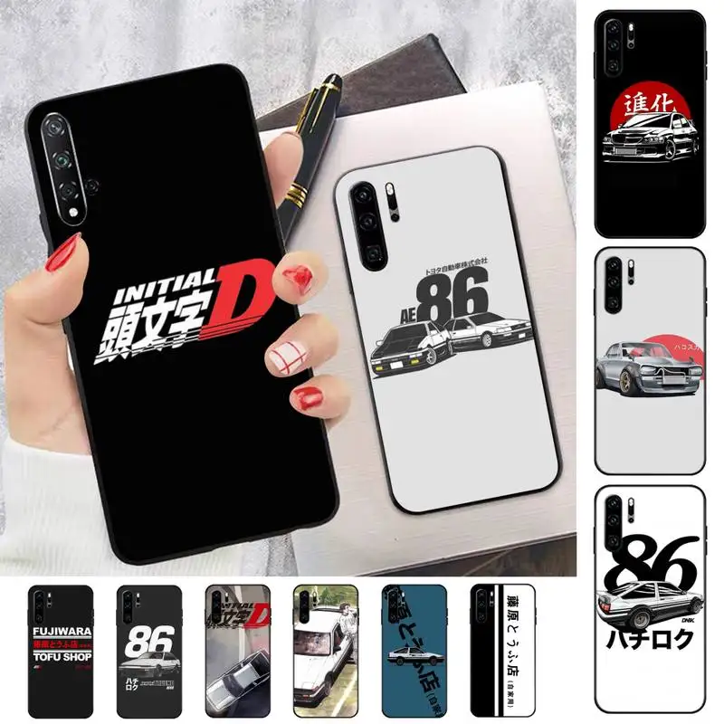 

FHNBLJ INITIAL D Phone Case for Huawei P30 40 20 10 8 9 lite pro plus Psmart2019