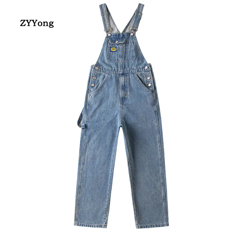 2020 New Bib Overalls For Man Suspender Pants Men's Jeans Jumpsuits High Street Sping Autumn Fashion Denim Male Size S-2XL