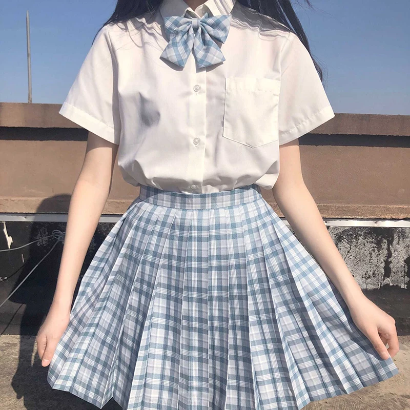 Женская летняя плиссированная юбка с высокой талией в клетку | Тематическая