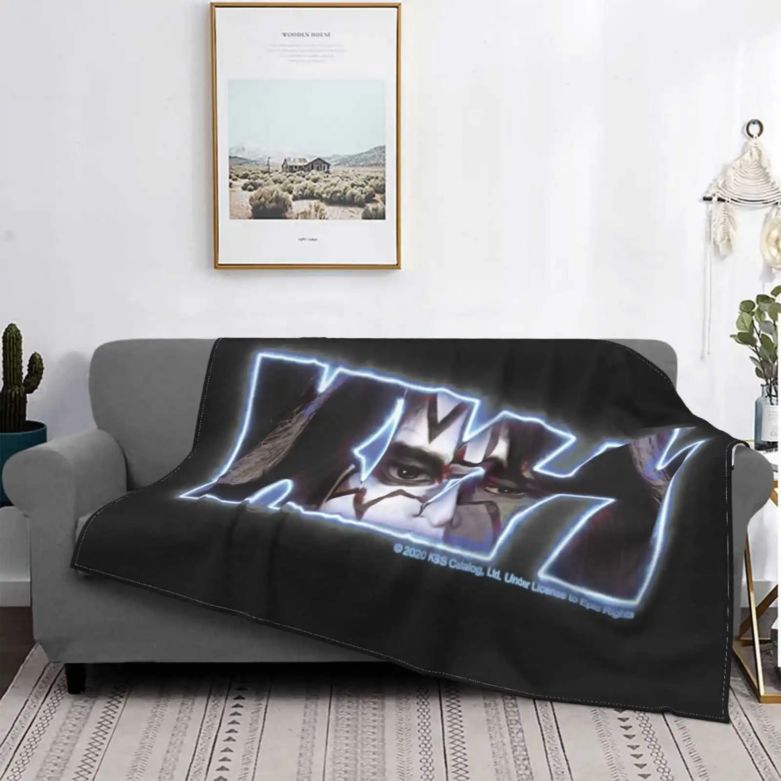 Поцелуй®Группа рок музыка логотип космический человек низкая цена новый принт