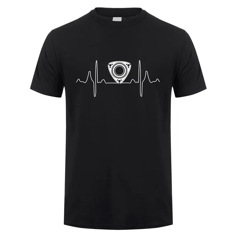 

New Heartbeat of Mazda Rotor Rotary Power T Shirts Summer Short Sleeve Cotton T-shirt Mans Tshirt