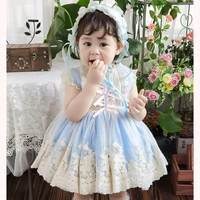 baby clothes spanish vintage princess ball gown lace mesh stitching birthday party easter eid lolita dresses for girl y3827