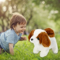 kids smart interactive plush puppy kids electronic toys cute robot dog walk bark jump wag tail dog toys for baby birthday gift