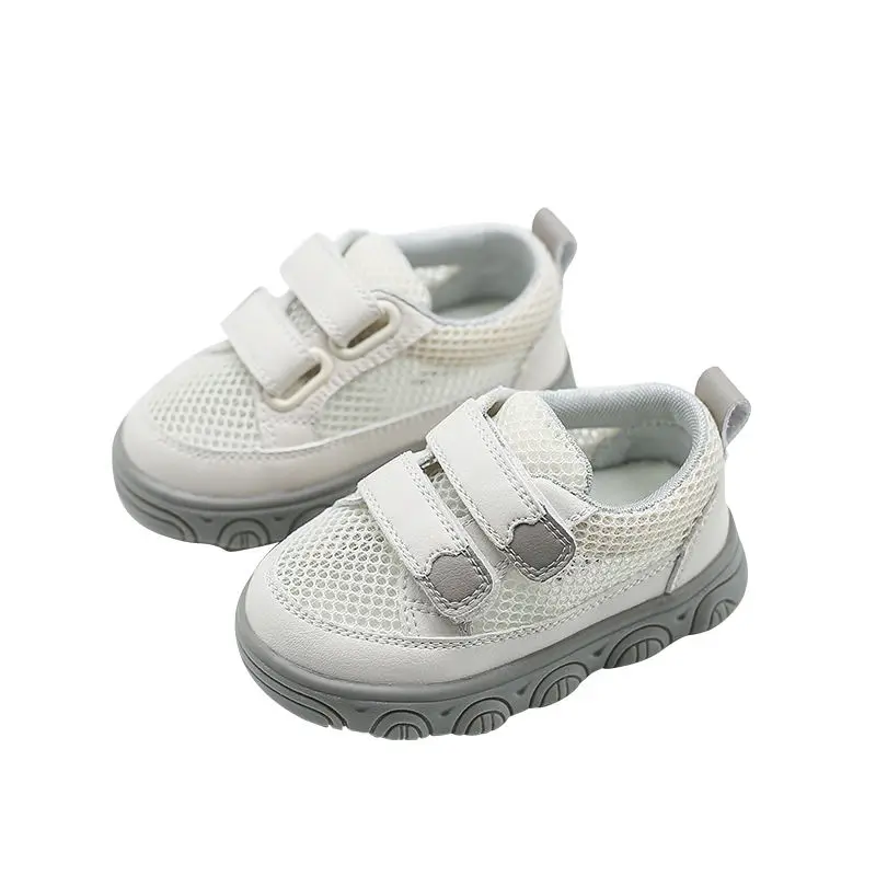 

Baby Breathable Net Shoes Spring and Summer Soft Sole Female 1-3 Years Old Net Surface White Shoes Baby Toddler