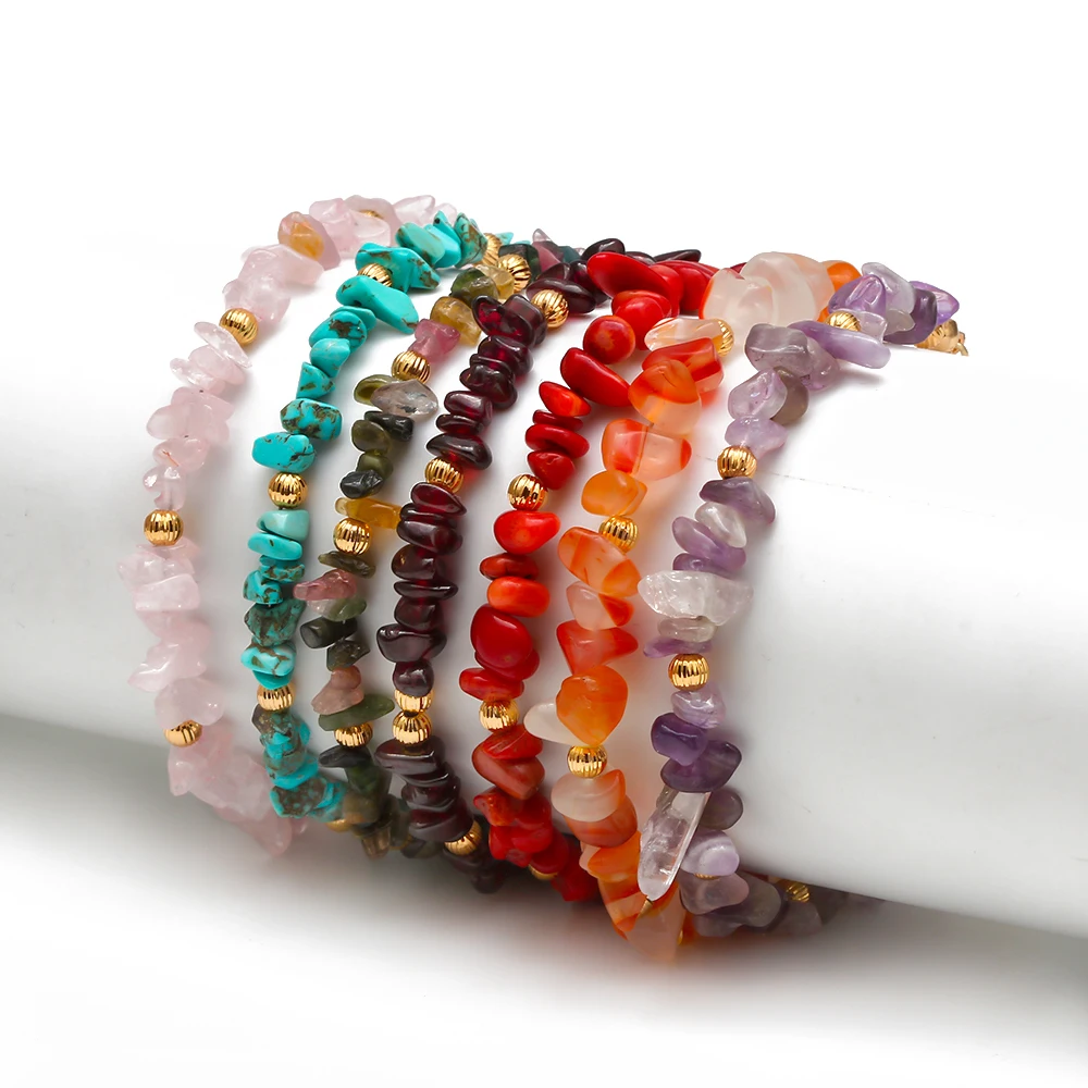 Wish Card красивый необычный разноцветный браслет из натурального камня серия Hazy