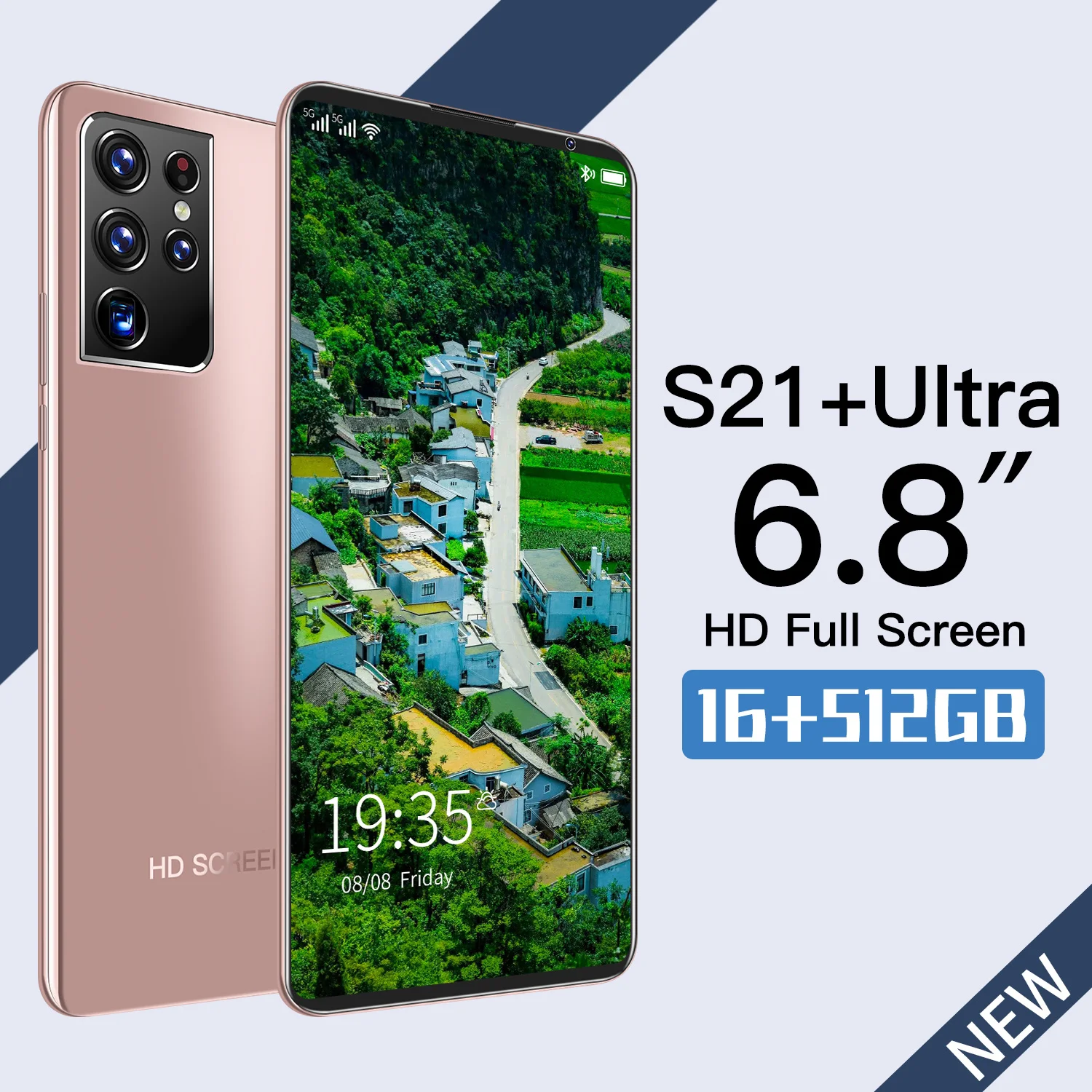 

Global Version S21+ultra 6.8" Smartphones 16+512G Full Screen Mobile Phone Unlocked Android Phone Celular 5G Network Cellphone