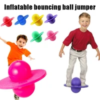 childrens adult bouncing ball inflatable jumping toy with handle and pump balance exercise indoor and outdoor sports toys