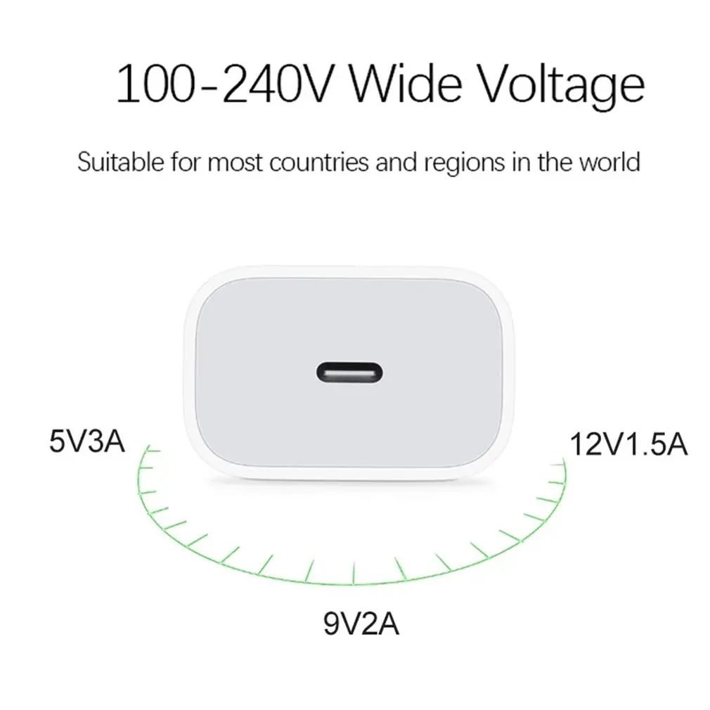 

20w Pd Usb Charger For Iphone 12 Pro/ 11/ Xs Fast Charger Type-C Quick Charging Mobile Phone Charger