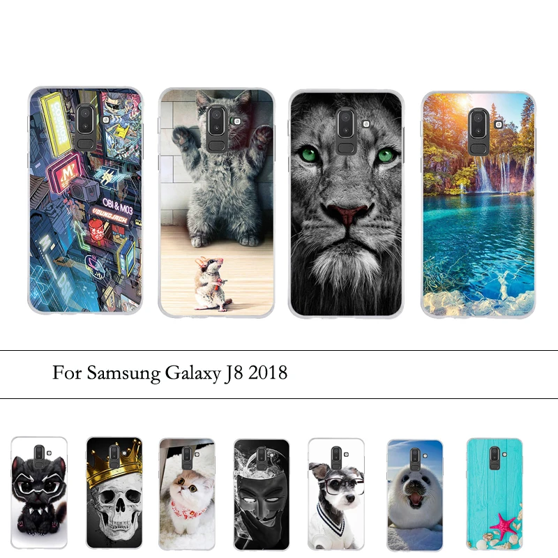 Чехол для samsung Galaxy J8 2018 чехол Крышка J810 J810F Мягкая силиконовая задняя накладка из