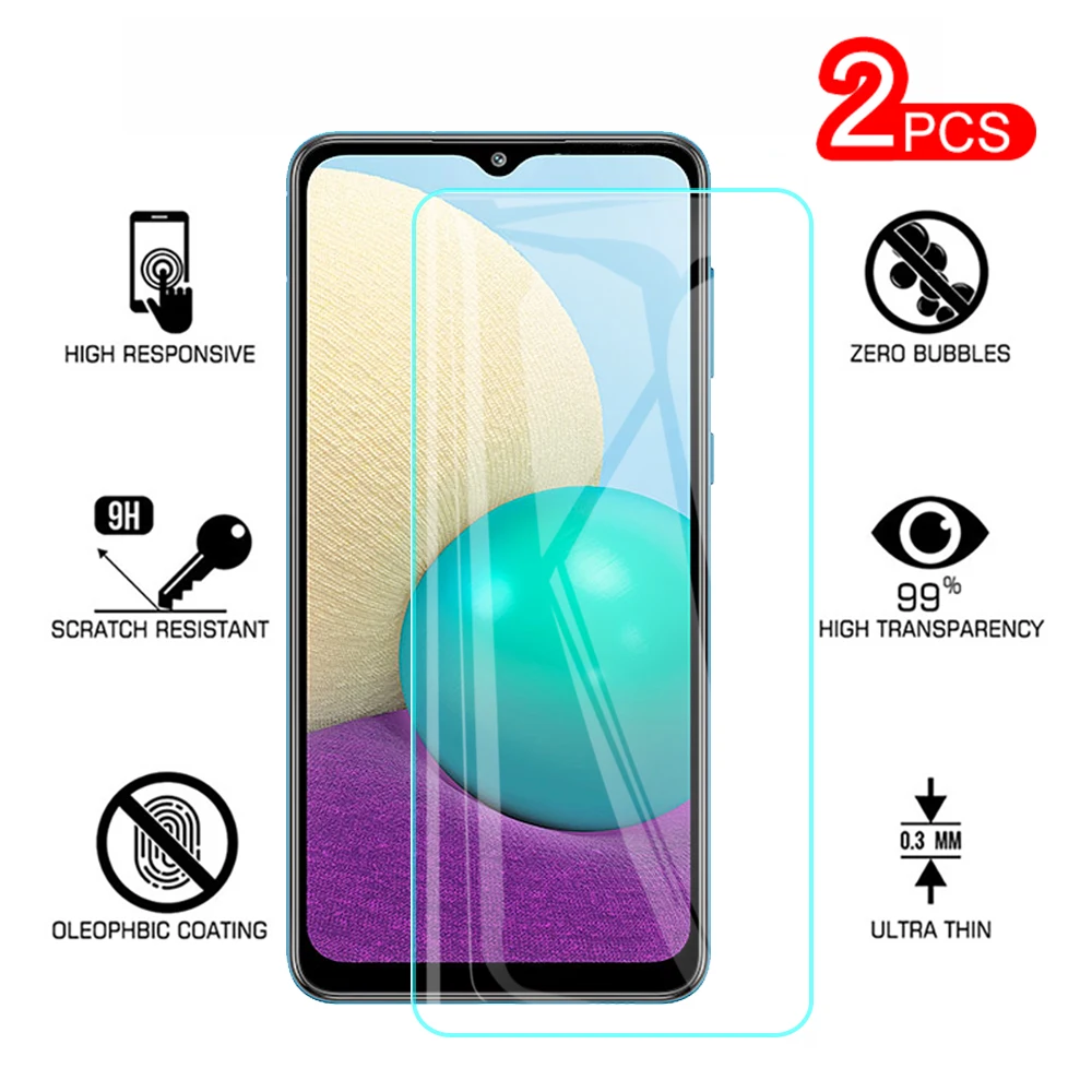 

Закаленное стекло на весь экран, 2 шт., Защитное стекло для Samsung Galaxy A02 A32 5G Sumsung, закаленная пленка, безопасное стекло 6,5 дюйма