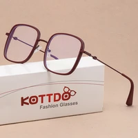 kottdo retro big frame anti blue light glasses men women square optical myopia eyeglasses frames transparent computer eyewear
