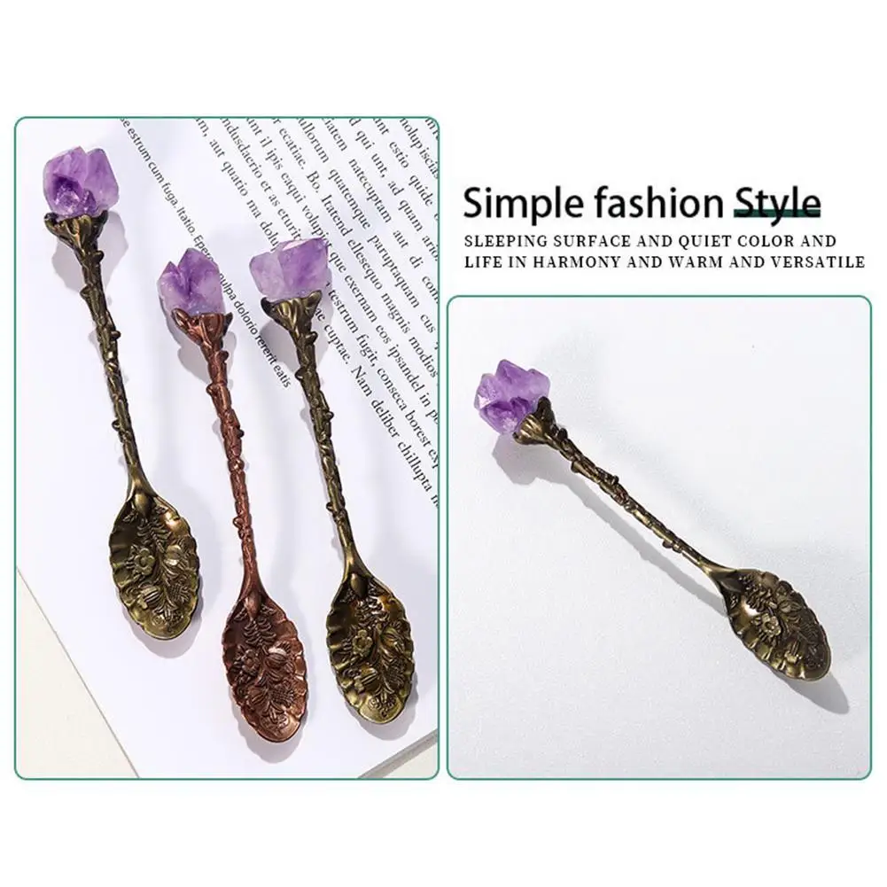 1 шт. чайная ложка из натурального кварца лабрадорита | Дом и сад