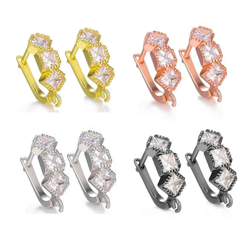 Женские аксессуары для сережек Juya простые серьги Крючки из циркония с