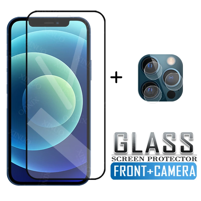 Для iphone 12 pro max закаленное стекло для mini promax 12pro защита экрана камеры стеклянная
