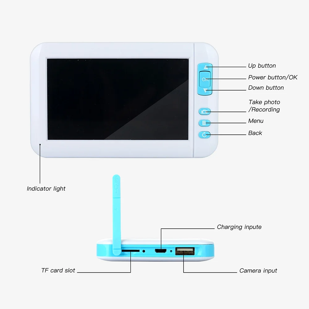 P20 HD1080P ушной очиститель экран отоскоп эндоскоп камера 4 3 дюймов HD TFT ips цифровой