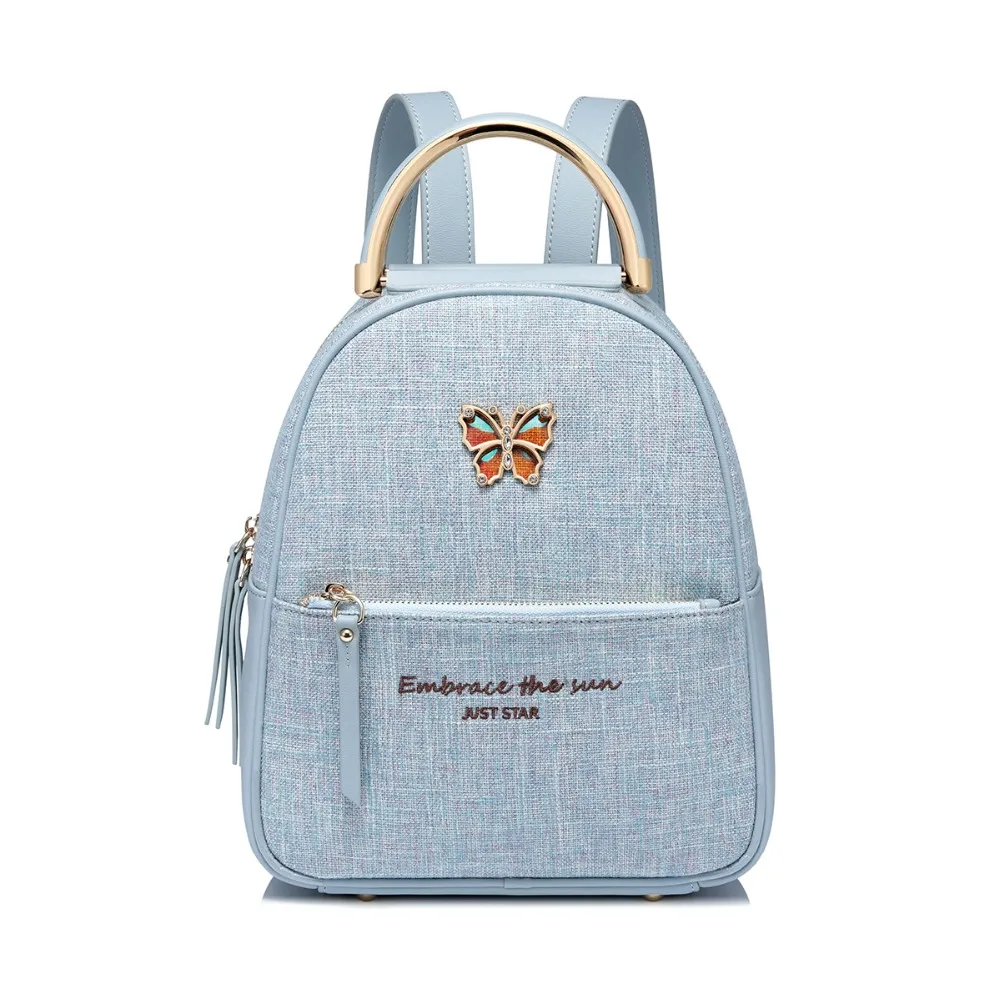 Бренд JUST STAR женский рюкзак из искусственной кожи женская сумка с бабочкой