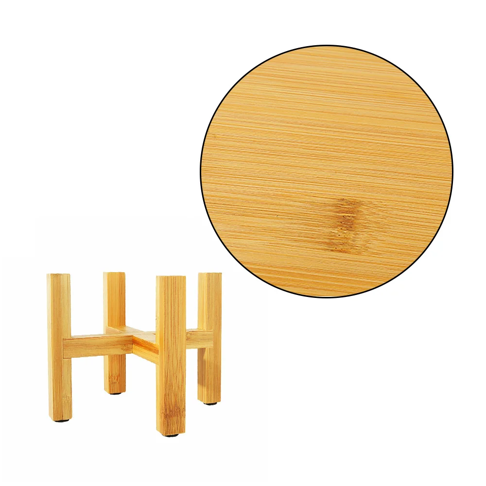 

Garden Planter Holder Wooden Plant Stand Flower T Shelf Rack Display Organiser Four-Legged Flower Stand