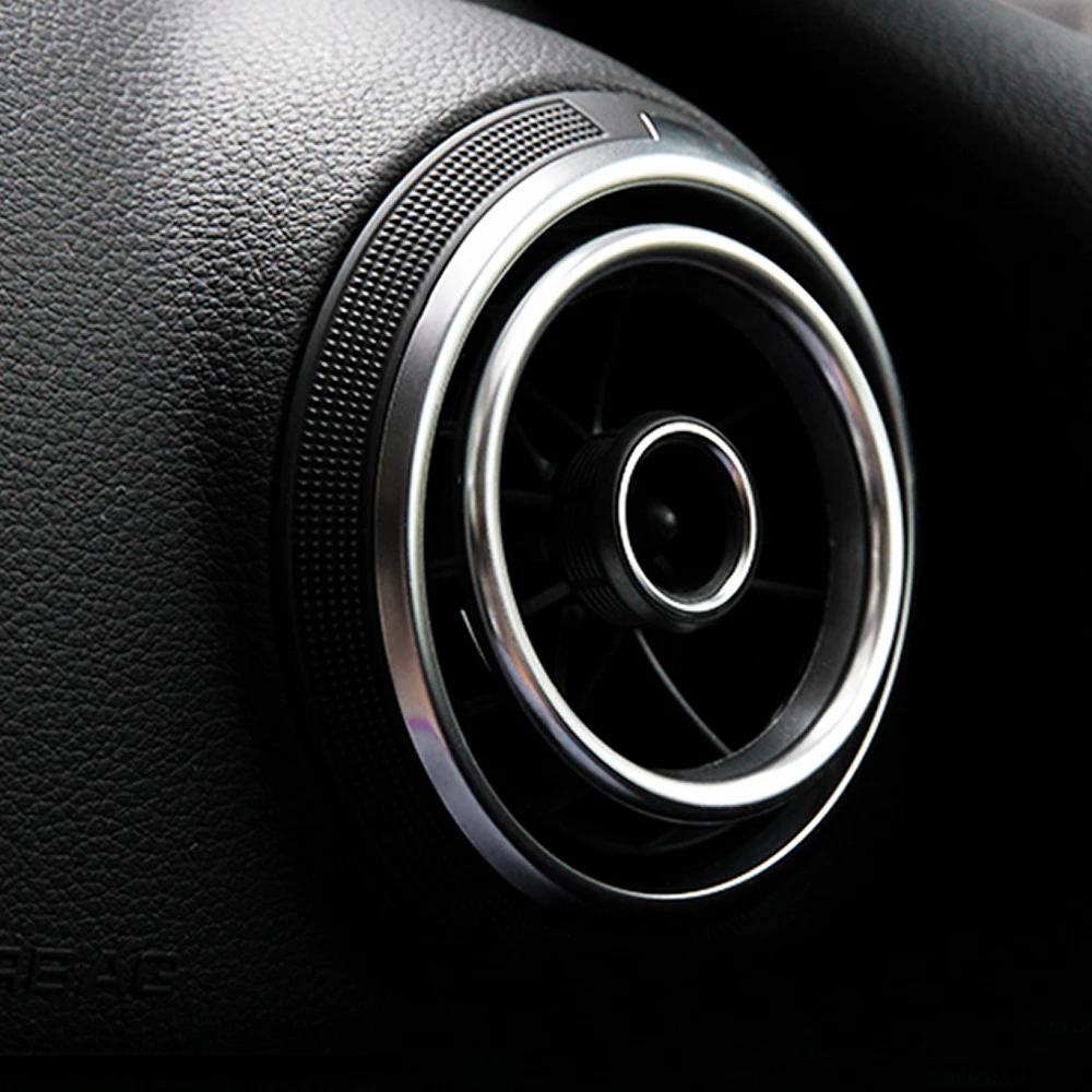 4 шт алюминиевый сплав Вентиляционное кольцо крышка наклейки для Audi A3 8V S3 2014 2019