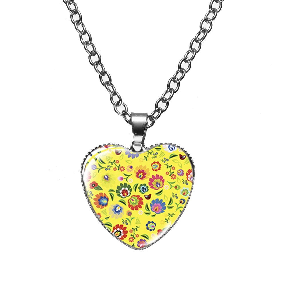 Новейшие польские модели народного искусства ожерелье в форме сердца мандала