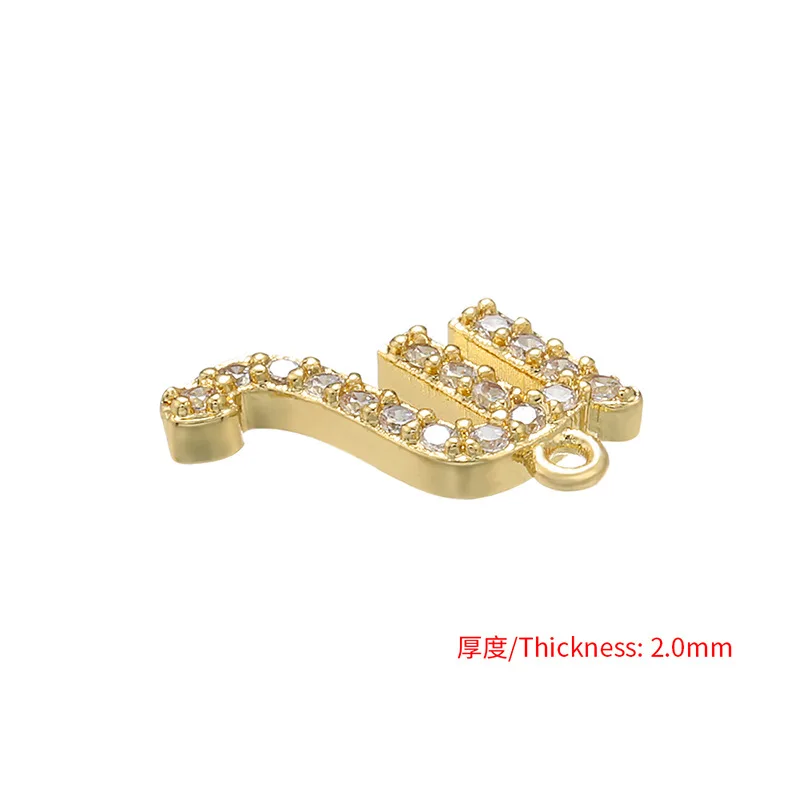 

1pcs Twelve Constellation Zodiac Charms Crystal CZ Pendant DIY Necklace Bracelet For Jewelry Making Accessories